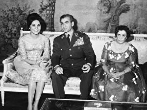 Farah Diba Prints: Iranian Royalty Seated in Royal Palace