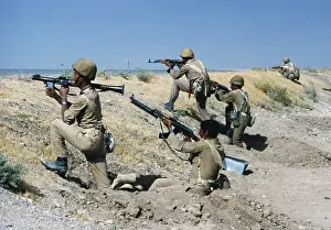 Iraqi Soldiers in Desert of Iran