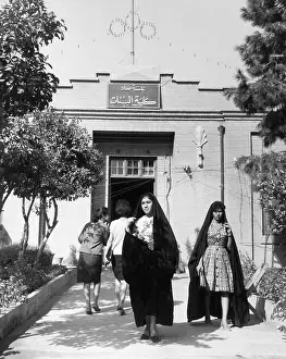 Baghdad Prints: Iraqi Women Walking From Entryway