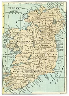 Images Dated 3rd March 2017: Ireland map 1875
