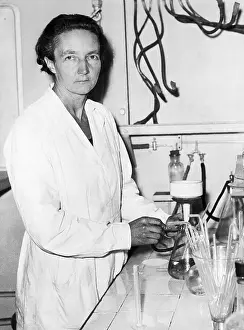Cancer Prints: Irene Joliot-Curie at Work in Laboratory