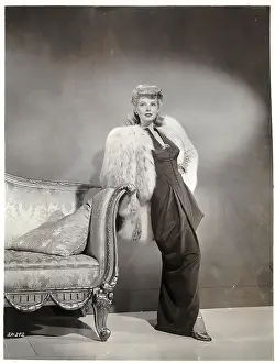 Modeling Prints: Irene Manning in Black Evening Gown
