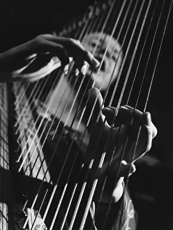 Musical Instr Prints: Irish Harpist