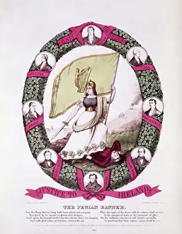 Keystone Prints: Irish History, The Fenian Banner, Lithograph
