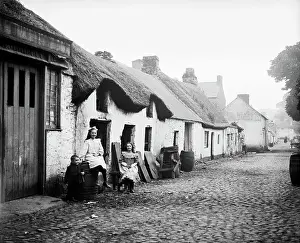 Town Scene Prints: Irish Village Street
