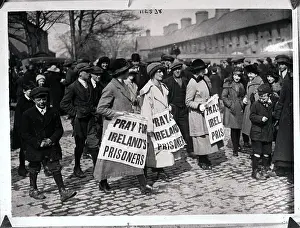 Irish Women Carrying Signs