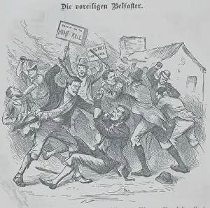 Irishmen Fighting Over the Question of Home Rule