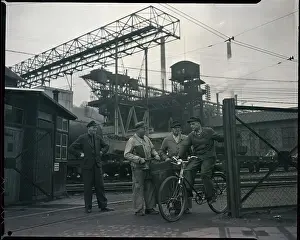 Mill Prints: Iron Workers Pause Steel Mill Gate