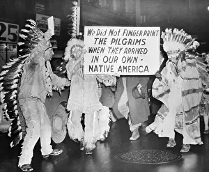 Iroquois Prints: Iroquois Protesting Being Finger Printed