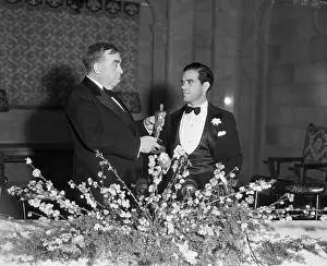 Presentation Prints: Irvine Cobb Gives Oscar to Frank Capra
