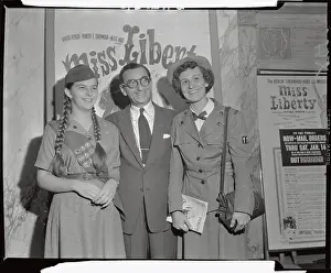 Irving Berlin Being Greeted by Girl Scouts