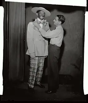 Irving Berlin Helping Steve LaMarr Straighten his Tie