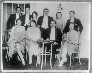 Irving Berlin and Wife with Theater Figures