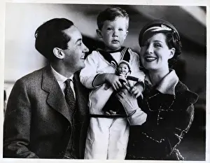 Producer Prints: Irving Thalberg with Norma Shearer and Son
