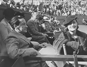 Irving Thalberg and Norma Shearer in Stadium