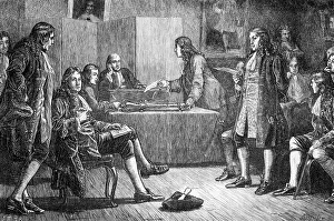 Mathematician Prints: Isaac Newton Presiding At Royal Society