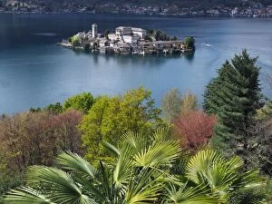 Images Dated 14th April 2016: Island Of San Giulio Seen From The Sacred Mountain Of Orta