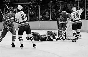 Uniondale Prints: Islanders and Nordiques Playing Game