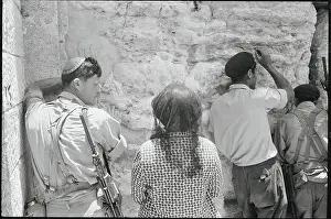 Israeli Soldiers and Others at the Wailing Wall