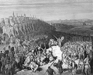 Isrealite Leader Encouraging Army Forwar
