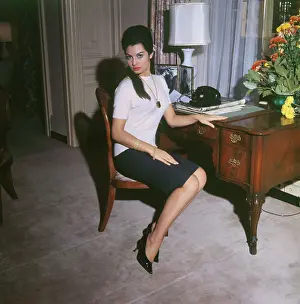 Italian Actress Rosanna Schiaffino in Her Hotel Room