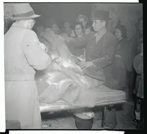 Naples Prints: Italian Family in Air Raid Shelter