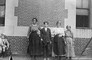 Italian Family Arriving On Ellis Island