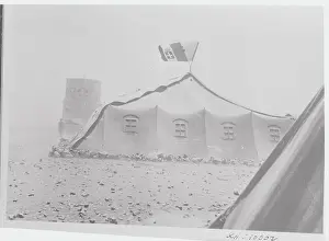 Italian Military Field Hospital with Flying Flag