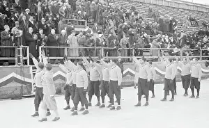 Italian Olympic Athletes Pass Governor's Box