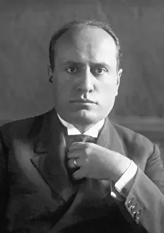Full Face Prints: Italian Prime Minister Benito Mussolini