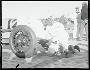 Italian Race Car Driver Stopping to Assist His Child