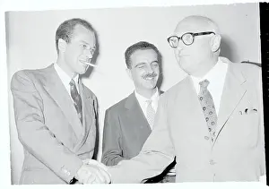 Italian Socialist Rivals Shaking Hands