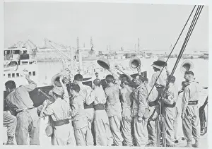 Naples Prints: Italian Soldiers Leaving Port for Duty