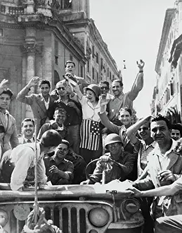 Huty32801 Prints: Italians Celebrating Libration, 1944