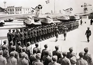 Italo Balbo Inspects Flight Crews
