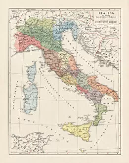 Images Dated 14th August 2018: Italy until the time of Emperor Augustus, lithograph, published 1897