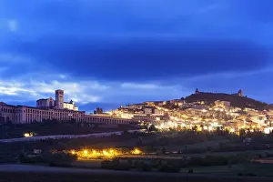 Umbria Prints: Italy, Umbria, Assisi, Basilica of St. Francis of Assisi