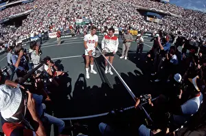 John McEnroe Prints: Ivan Lendl and John McEnroe at the US Open