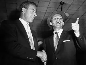 J. Dimaggio And F. Sinatra Shaking Hands