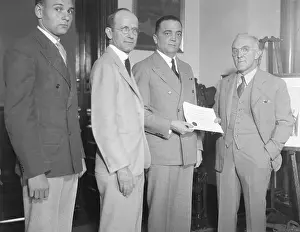 Presentation Prints: J. Edgar Hoover at Award Presentation