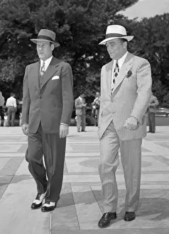 Edgar Hoover Prints: J. Edgar Hoover and Clyde Tolson Walking to Building