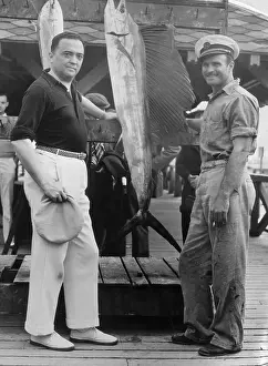Edgar Hoover Prints: J. Edgar Hoover with Large Caught Fish