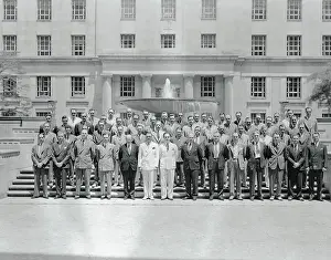 Edgar Hoover Prints: J. Edgar Hoover Posing with Special Agents