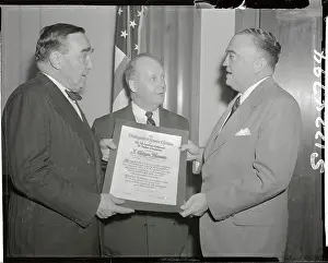 Karl E Prints: J. Edgar Hoover Receiving Award