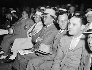 Edgar Hoover Prints: J. Edgar Hoover Seated at Boxing Match