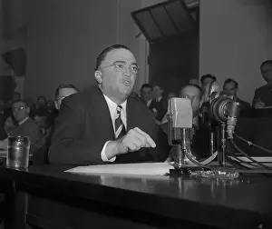 Cold War Prints: J. Edgar Hoover Testifying for Un-American Activities Committee