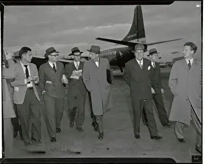J. Edgar Hoover and Others Walking