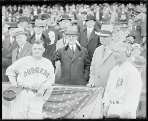 J. Hampton Moore Throwing First Pitch