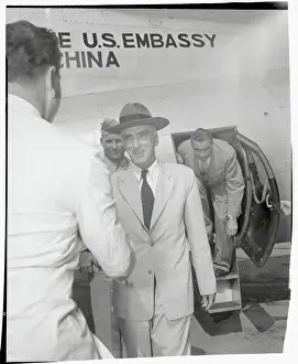 J Leighton Stuart Being Greeted at Airport