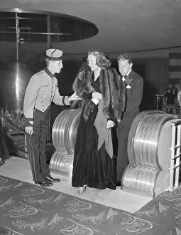 Fiancee Prints: J. Paul Getty With Teddy Lynch And Bell Hop